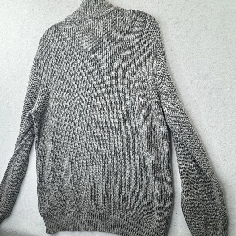 G.H. Bass Fishermans Sweater Mens‎ Large Neutral 1/4 Button Henley
